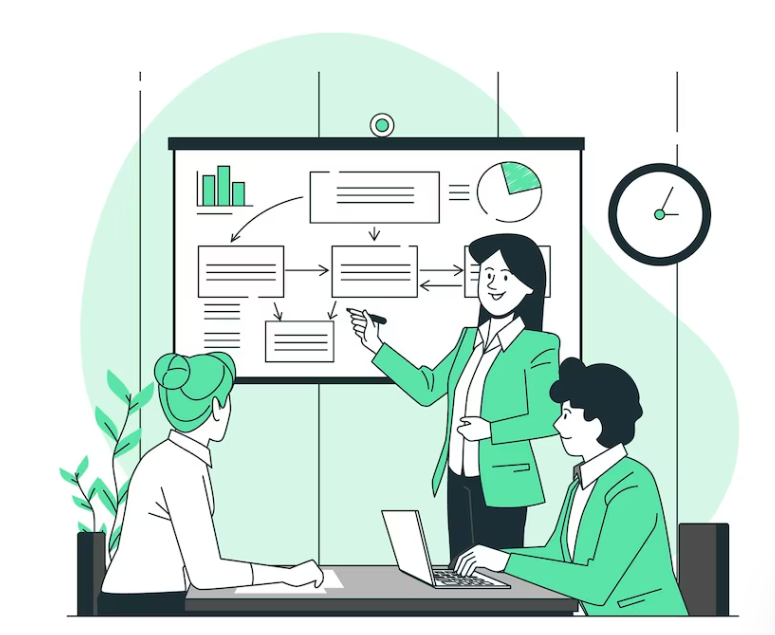 vector picture of project management concept illustration
