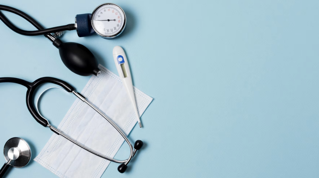 Stethoscope on the table.