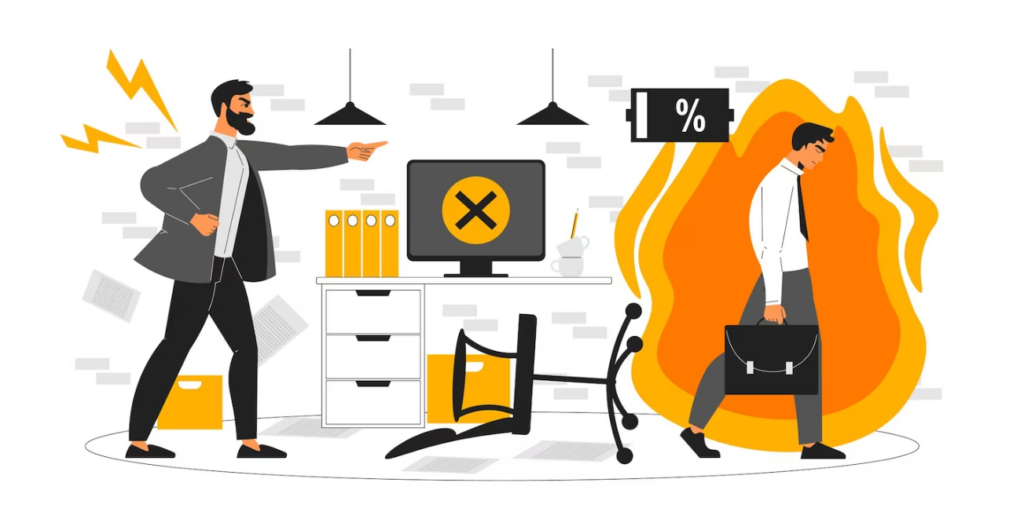 vector picture job professional burnout